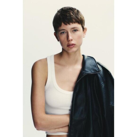 ZARA FAUX LEATHER JACKET - Picture 4 of 11